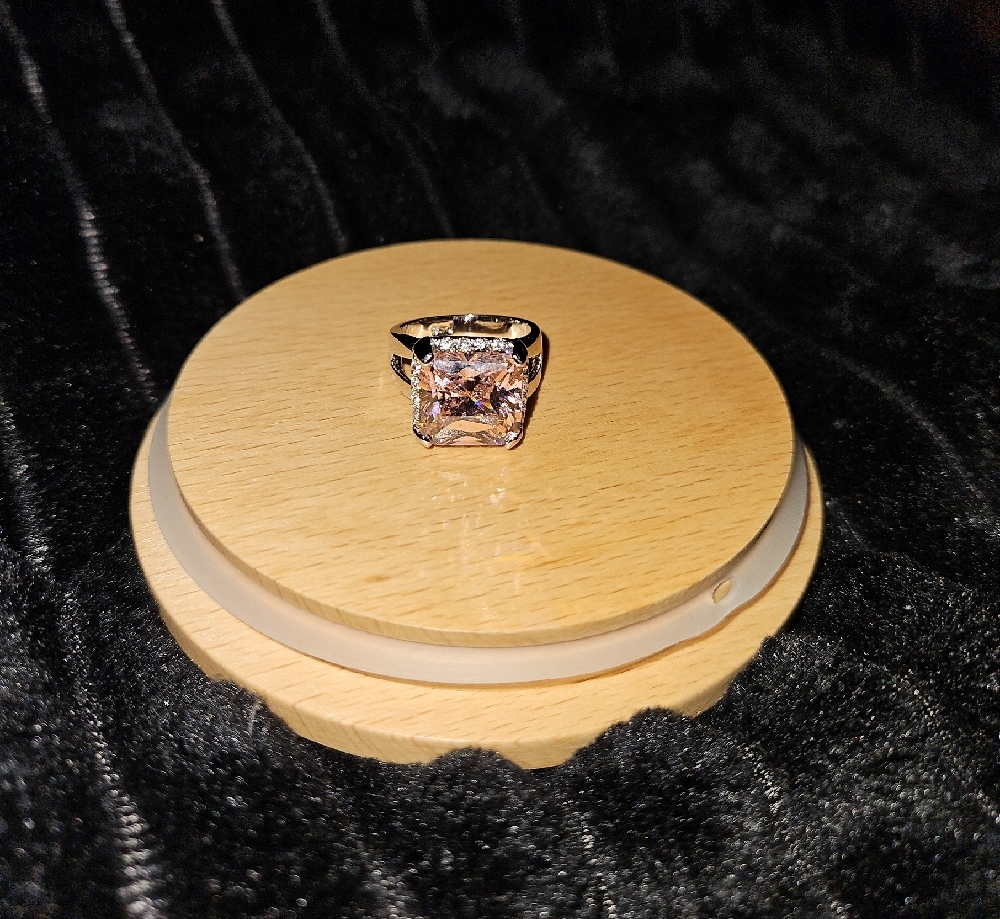 Sparkling Pink and Silver Ring